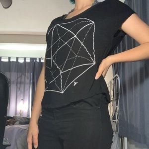 Geographic design on Black T-shirt